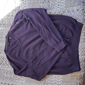 Van Heusen v neck sweater long sleeve medium purple